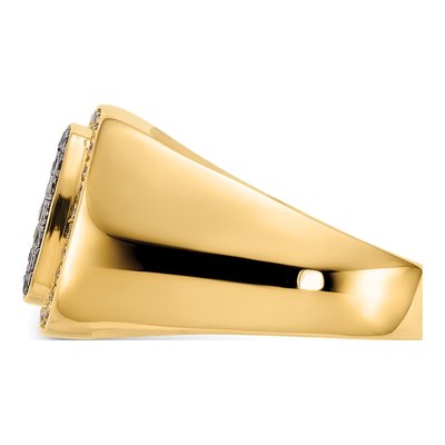 Men's 14K Yellow Gold 3/4 ct tw Diamond Cluster Ring – view 3