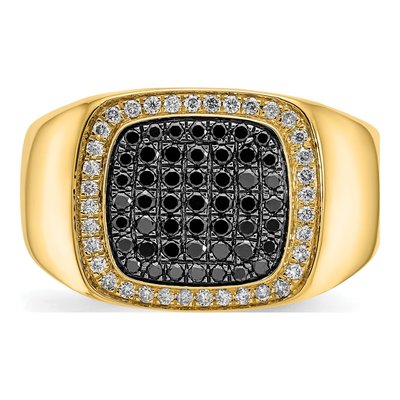 Men's 14K Yellow Gold 3/4 ct tw Diamond Cluster Ring – view 4