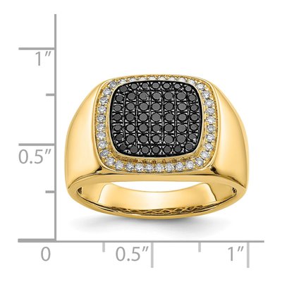 Men's 14K Yellow Gold 3/4 ct tw Diamond Cluster Ring – view 5