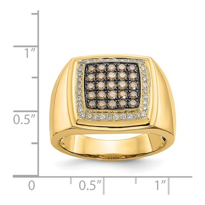Men's 14K Yellow Gold 7/8 ct tw Diamond Ring – view 6