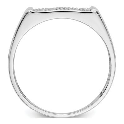 Men's 14K White Gold 1/4 ct tw Diamond Square Cluster Ring – view 3
