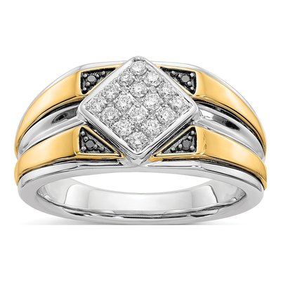 Men's 14K Two-Tone Gold 1/3 ct tw Diamond Ring