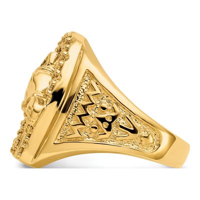 Men's 14K Yellow Gold 1/2 ct tw Lab-Grown Diamond Horseshoe Ring – view 3