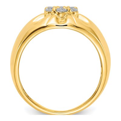 Men's 14K Yellow Gold 3/4 ct tw Diamond Cluster Ring – view 2