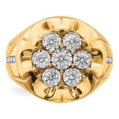 Men's 14K Yellow Gold 5/8 ct tw Lab-Grown Diamond Ring – view 4