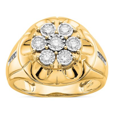 Men's 14K Yellow Gold 5/8 ct tw Lab-Grown Diamond Ring