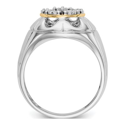 Men's 14K Two-Tone Gold 5/8 ct tw Diamond Cluster Ring – view 2