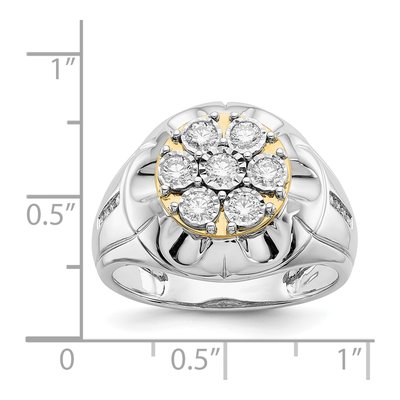 Men's 14K Two-Tone Gold 5/8 ct tw Diamond Cluster Ring – view 5