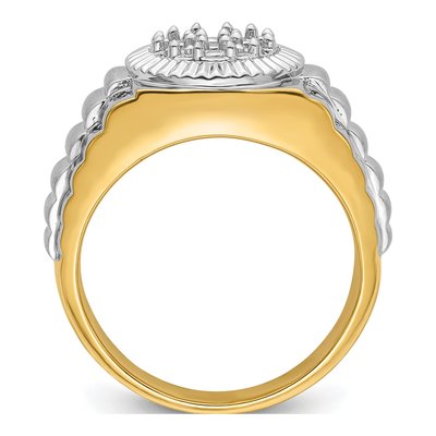 Men's 14K Two-Tone Gold Cluster Ring Mounting – view 3