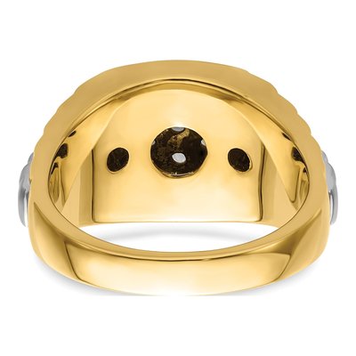 Men's 14K Two-Tone Gold Cluster Ring Mounting – view 4