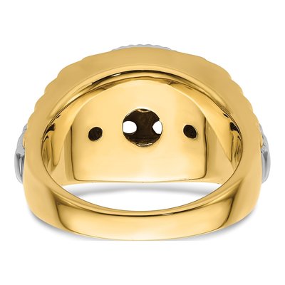 Men's 14K Two-Tone Gold Cluster Ring Mounting – view 4
