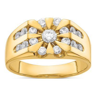 Men's 14K Yellow Gold Diamond Ring Mounting
