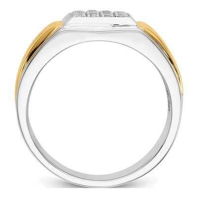 Men's 14K Two-Tone Gold 3/8 ct tw Lab-Grown Diamond Cluster Ring – view 3