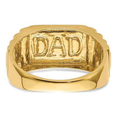 Men's 14K Yellow Gold DAD Diamond Ring Mounting – view 5