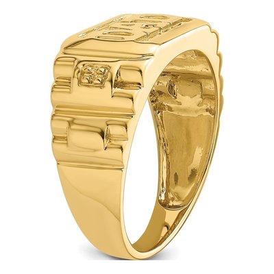 Men's 14K Yellow Gold DAD Diamond Ring Mounting – view 6