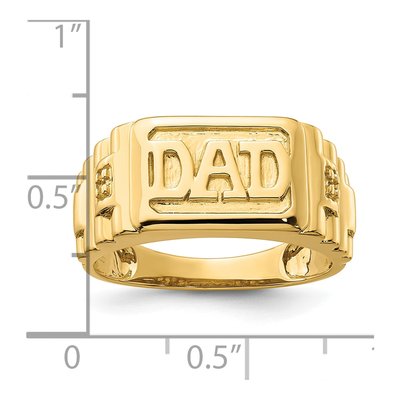 Men's 14K Yellow Gold DAD Diamond Ring Mounting – view 7