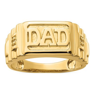 Men's 14K Yellow Gold DAD Diamond Ring Mounting
