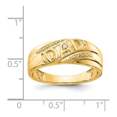 Men's 14K Yellow Gold Diamond DAD Ring Mounting – view 4