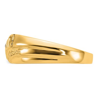 Men's 14K Yellow Gold Diamond DAD Ring Mounting – view 5