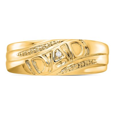 Men's 14K Yellow Gold Diamond DAD Ring Mounting – view 6