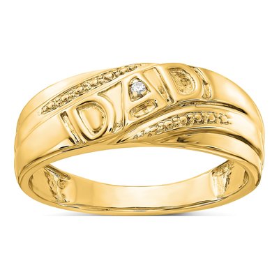 Men's 14K Yellow Gold Diamond DAD Ring Mounting