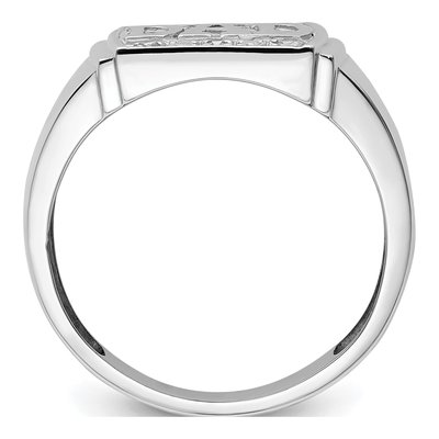 Men's 14K White Gold Diamond DAD Ring Mounting – view 3