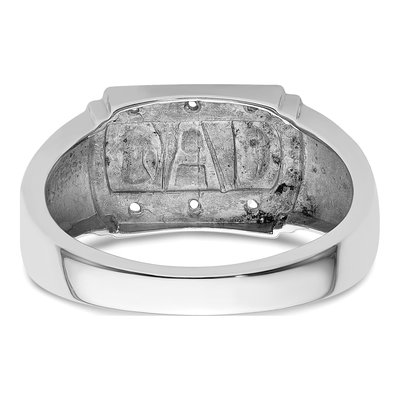 Men's 14K White Gold Diamond DAD Ring Mounting – view 4