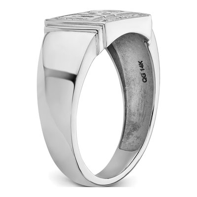 Men's 14K White Gold Diamond DAD Ring Mounting – view 5