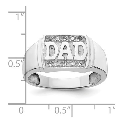 Men's 14K White Gold Diamond DAD Ring Mounting – view 6