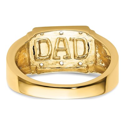 Men's 14K Yellow Gold DAD Ring Mounting – view 4