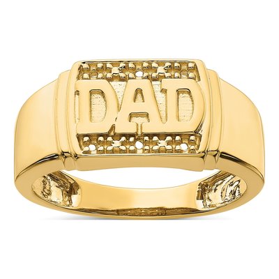 Men's 14K Yellow Gold DAD Ring Mounting