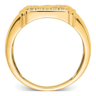 Men's 14K Yellow Gold 1/20 ct tw Diamond DAD Ring – view 3