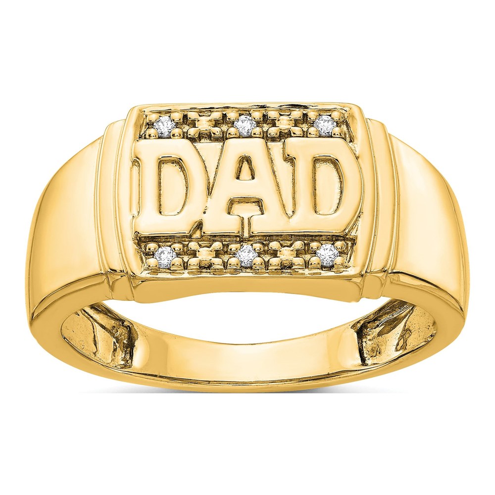 Men's 14K Yellow Gold 1/20 ct tw Diamond DAD Ring