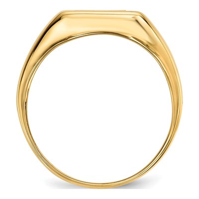 Men's 14K Yellow Gold Onyx & Diamond Cross Ring – view 3