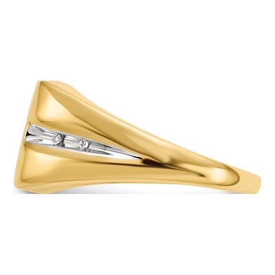 Men's 14K Yellow Gold Onyx & Diamond Cross Ring – view 4