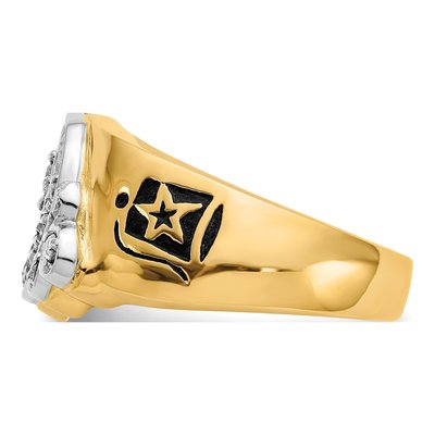 Men's 14K Two-Tone Gold 3/8 ct tw Lab-Grown Diamond Shriner's Ring – view 3
