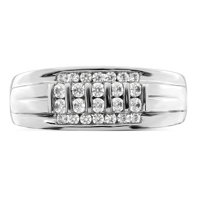 Men's 10K White Gold 1/2 ct tw Lab-Grown Diamond Ring – view 5