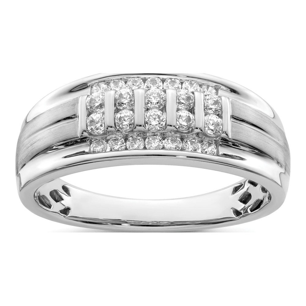 Men's 10K White Gold 1/2 ct tw Lab-Grown Diamond Ring