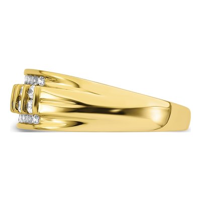 Men's 10K Yellow Gold 1/2 ct tw Lab-Grown Diamond Ring – view 4