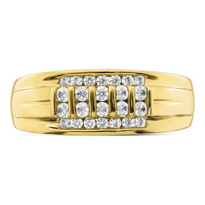 Men's 10K Yellow Gold 1/2 ct tw Lab-Grown Diamond Ring – view 5