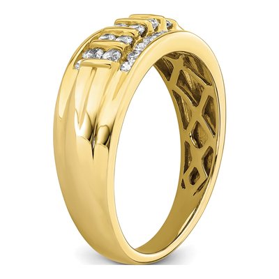 Men's 10K Yellow Gold 1/2 ct tw Lab-Grown Diamond Ring – view 7