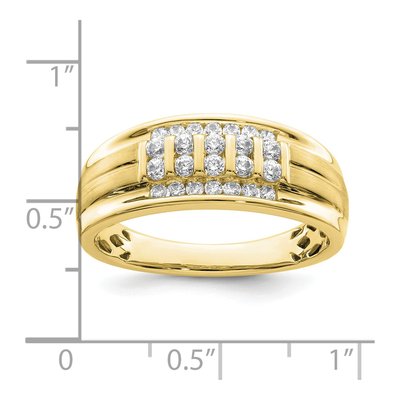 Men's 10K Yellow Gold 1/2 ct tw Lab-Grown Diamond Ring – view 8