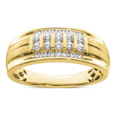 Men's 10K Yellow Gold 1/2 ct tw Lab-Grown Diamond Ring