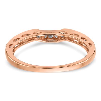 10K Rose Gold 1/4 ct tw Lab-Grown Diamond Contoured Wedding Band – view 5