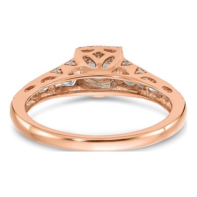 14K Rose Gold 7/8 ct tw Lab-Grown Diamond Halo Engagement Promise Ring – view 5