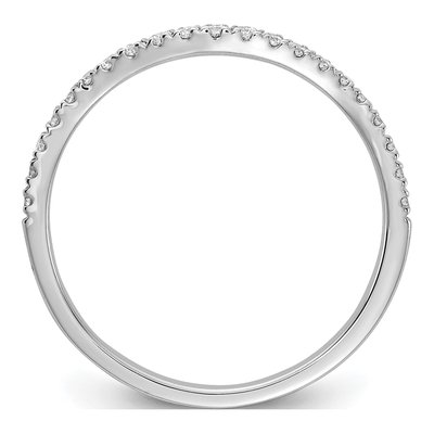 14K White Gold 1/5 ct tw Diamond Contoured Wedding Band – view 3