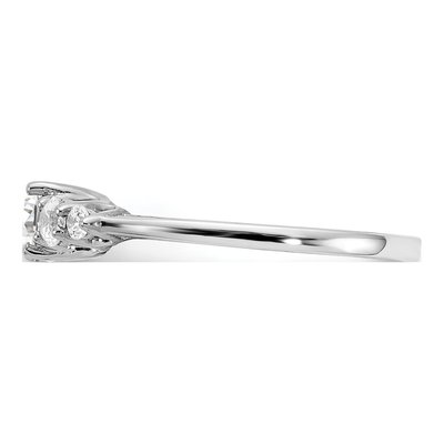 14K White Gold 3-Stone Diamond Engagement Ring Semi-Mount – view 3