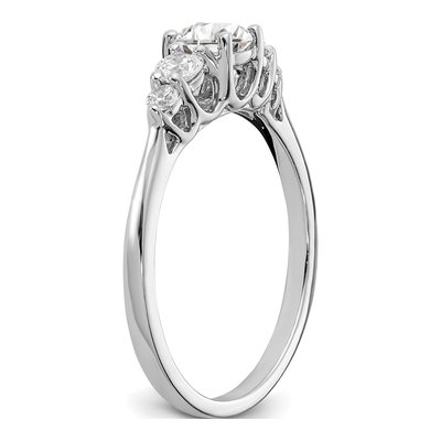 14K White Gold 3-Stone Diamond Engagement Ring Semi-Mount – view 6