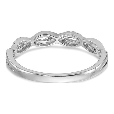 14K White Gold 1/8 ct tw Diamond Twist Wedding Band – view 6