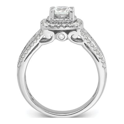 14K White Gold Diamond Engagement Ring Semi-Mount – view 2